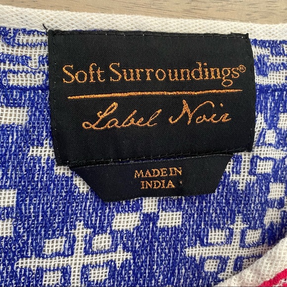 Soft Surroundings Label Noir embroidered linen tunic S - Picture 4 of 9